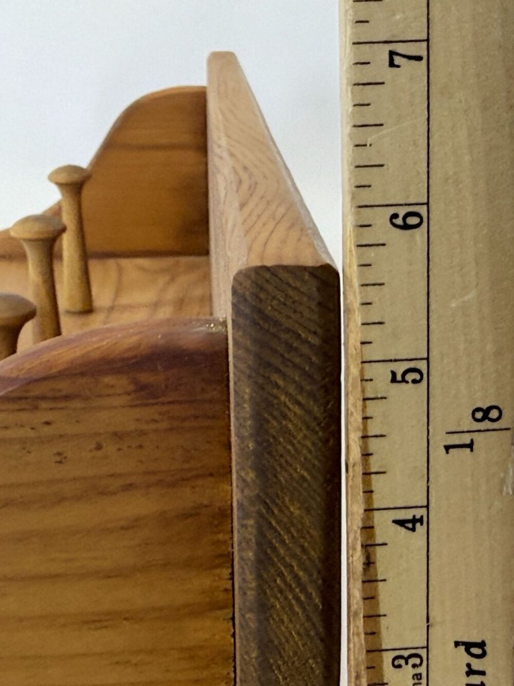 Wooden Shelf Wall Mounted With 3 Peg Hooks Decor Rustic Coat Hook - Picture 9 of 9